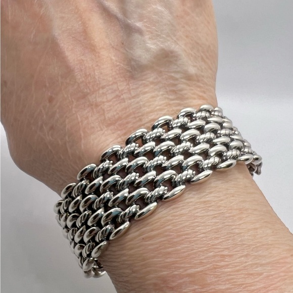 David Yurman Thoroughbred 3-Row Cuff Bracelet - Picture 8 of 16